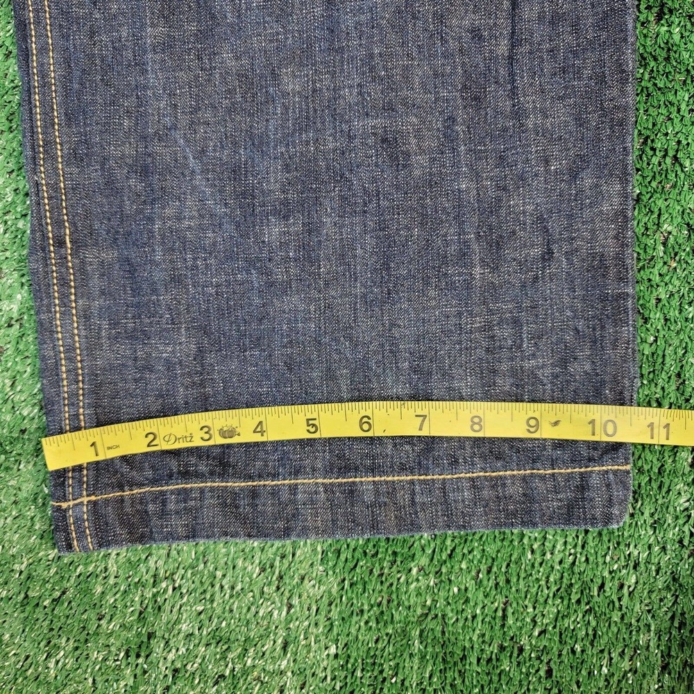 Ecko Unltd. Mens Classic Straight Jeans Blue 5 Pocket Baggy Fit Stitching 40x32 - Picture 10 of 10